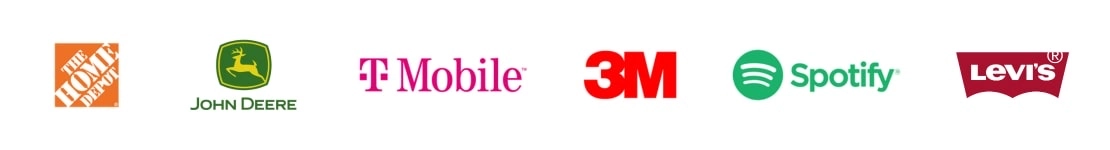 The Home Depot, John Deere, T-Mobile, 3M, Spotify, Levi's